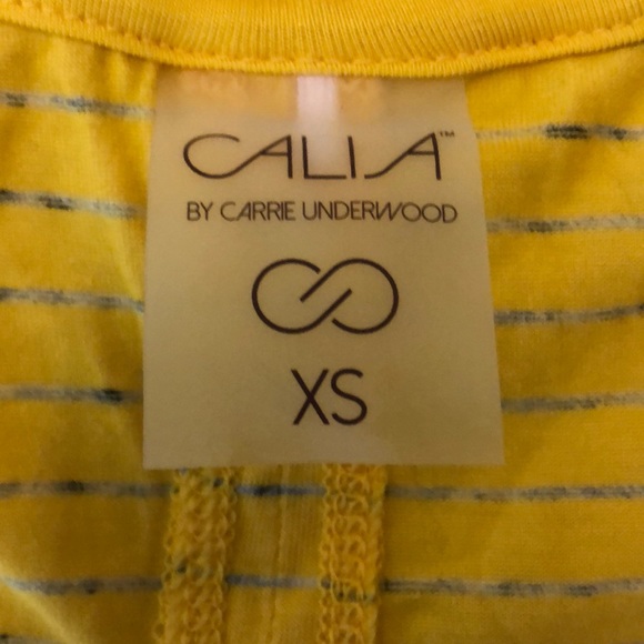 Calia by Carrie Underwood Yellow Striped Tee - Picture 4 of 8